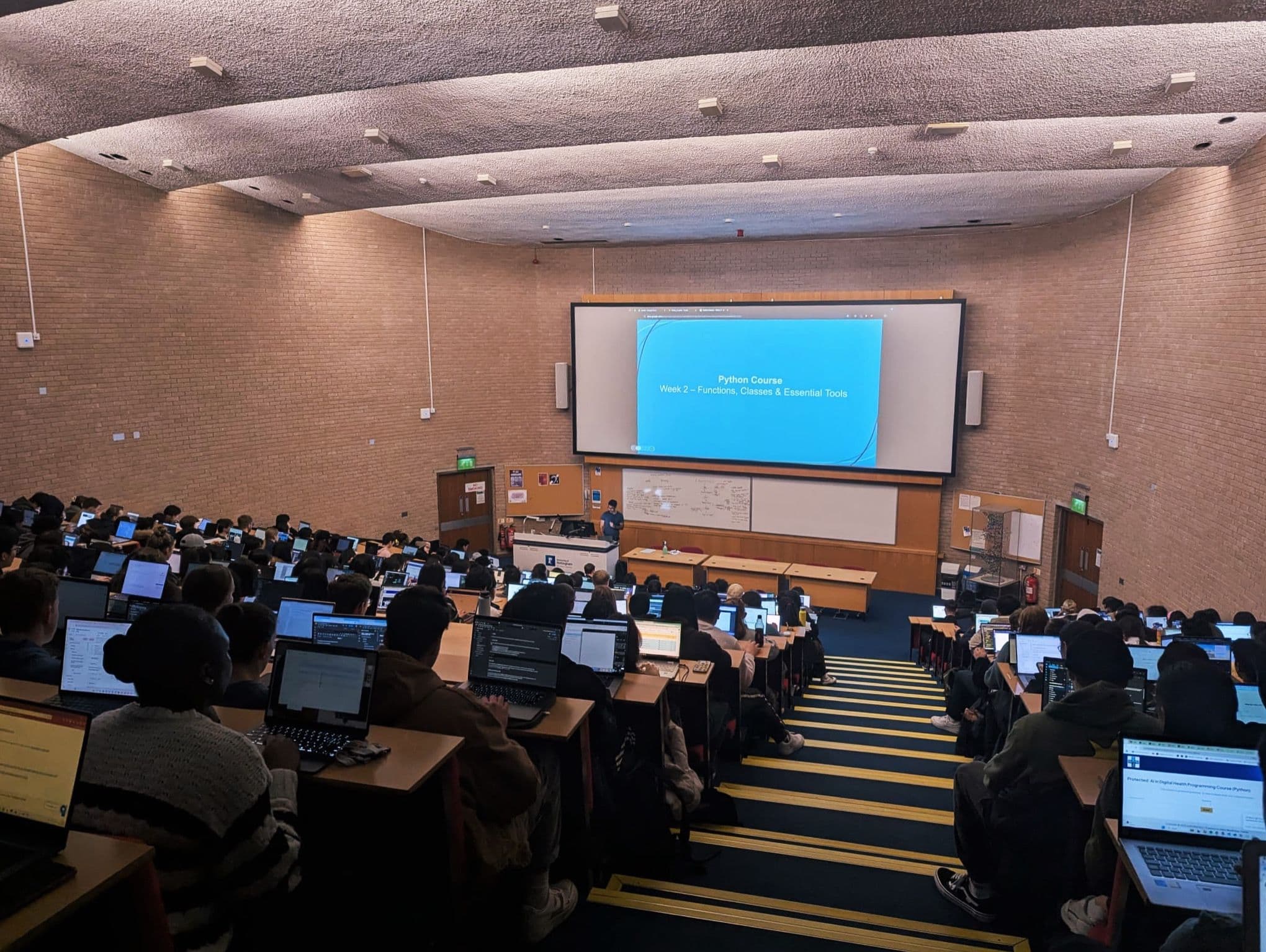 Hands-on lab session during the AI course